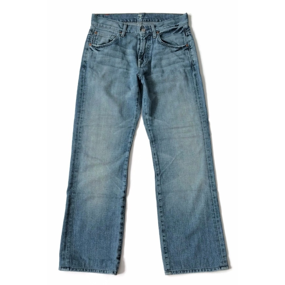 7 For All Mankind Jeans Straight Distressed Denim